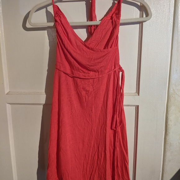 Belle Amie Toujours Coral Pink Halter Y2K Dress Small - Picture 4 of 5